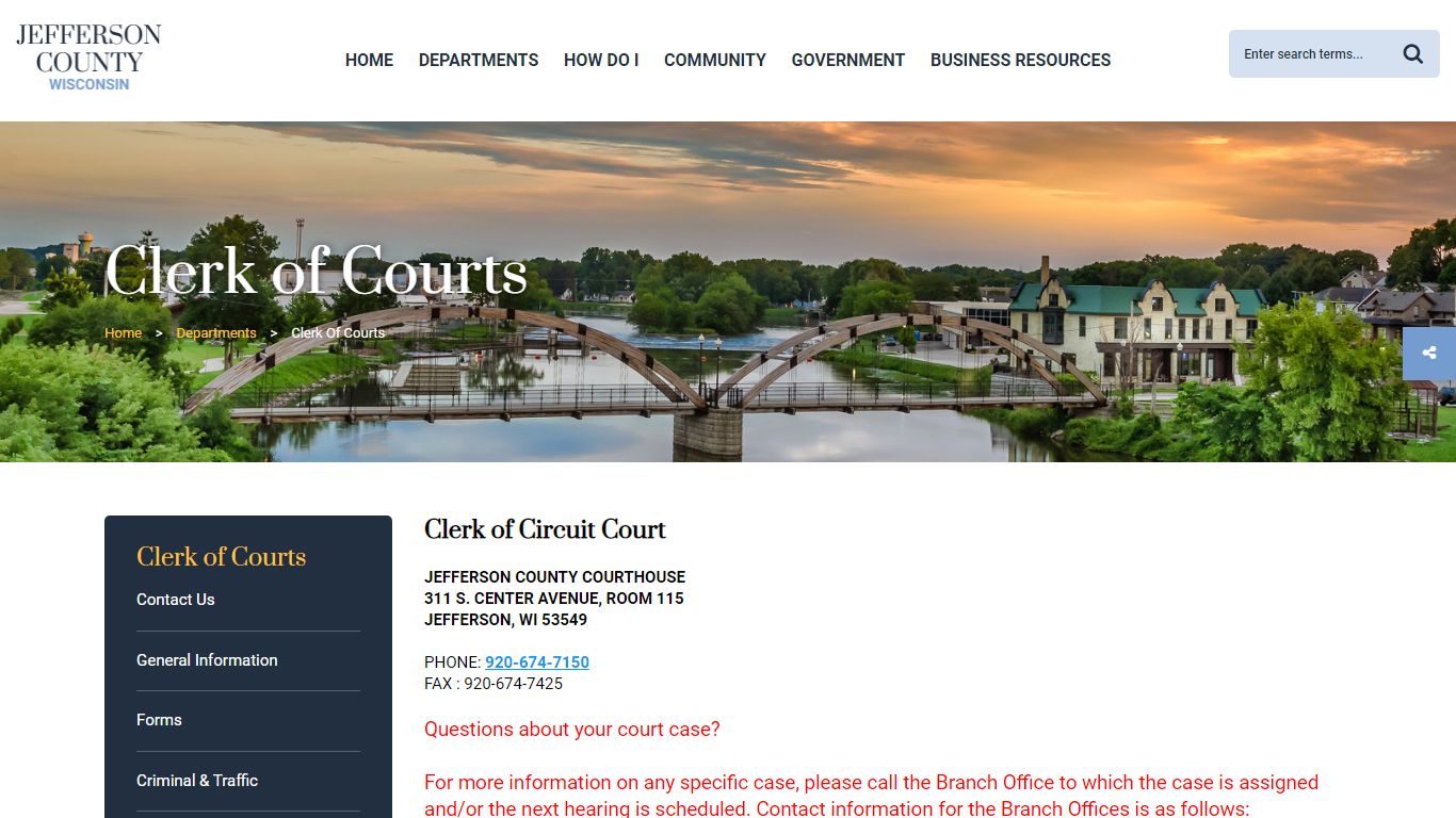 Clerk of Courts - Jefferson County, Wisconsin