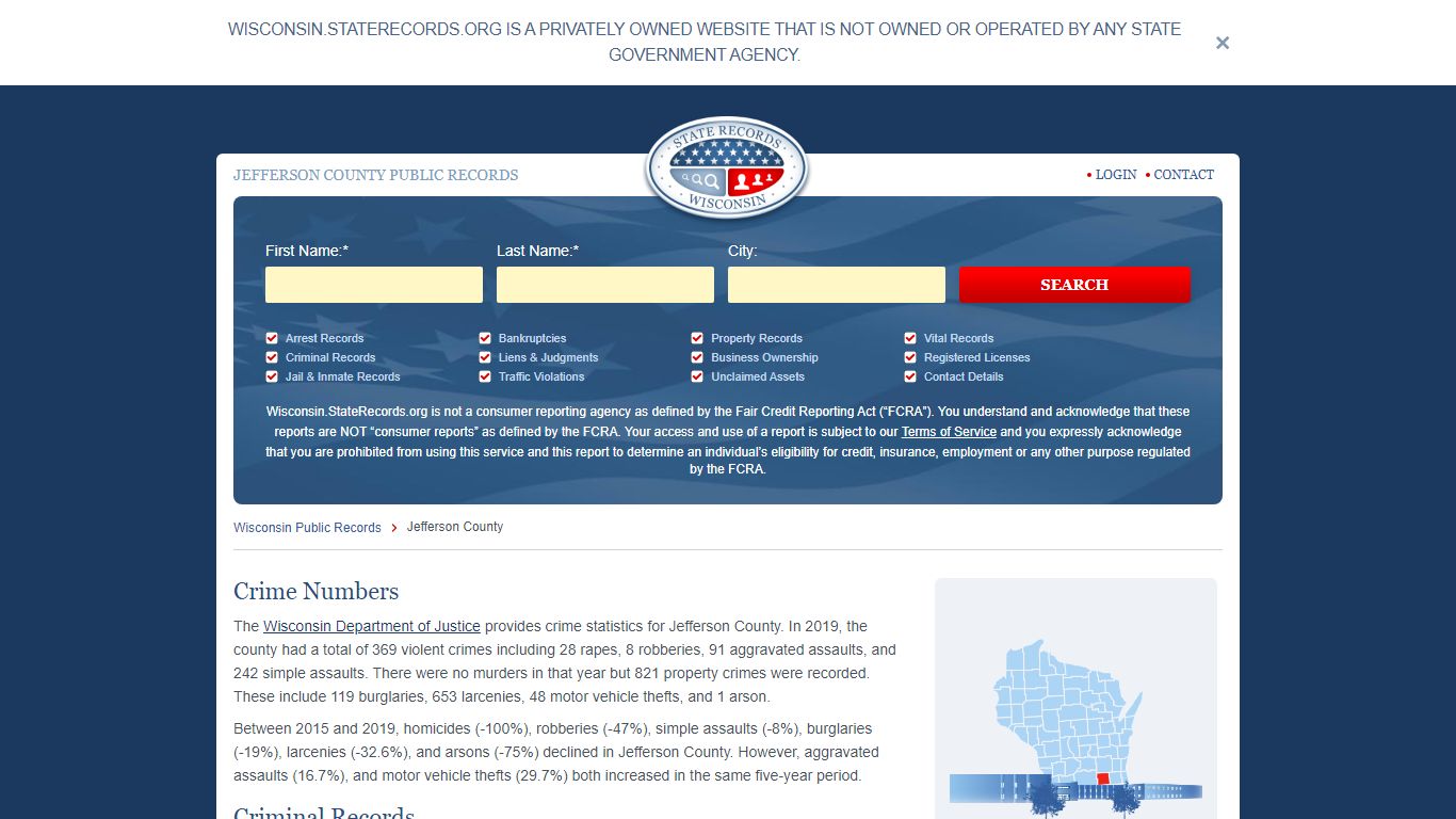 Jefferson County Arrest, Court, and Public Records | StateRecords.org